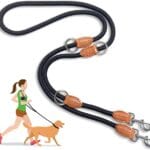 Multi-Function Hands Free Dog Rope Leash (7ft) - Strong Dog Training Leads, 1.4cm Thick Nylon Dog Lead [3 Adjustable Lengths] for Small Medium Large Dogs Service Walking Running