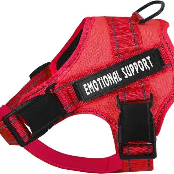 voopet Service Dog Harness, Emotional Support Pet Vest Harness, Reflective Breathable & Adjustable No Pull ESA Harness for Small Medium Large Dogs (with 4 PCS Removeable Tags),XX Small (Pack of 1)
