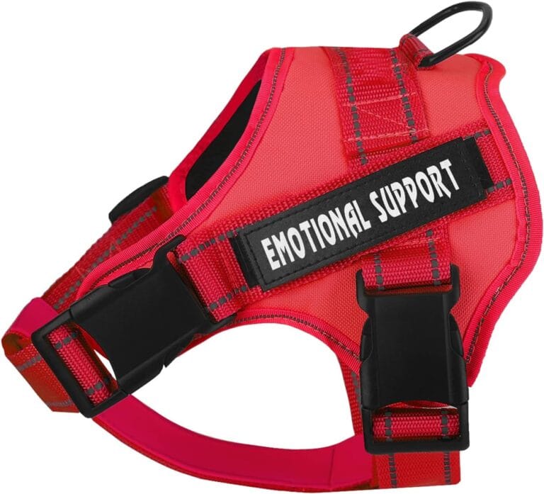 voopet Service Dog Harness, Emotional Support Pet Vest Harness, Reflective Breathable & Adjustable No Pull ESA Harness for Small Medium Large Dogs (with 4 PCS Removeable Tags),XX Small (Pack of 1)