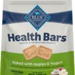 Blue Buffalo Health Bars Crunchy Dog Biscuits, Oven-Baked with Natural Ingredients, Apples & Yogurt, 32-oz Bag