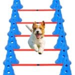 Speed Agile Hurdle Cone Set, 6 PCS Training Kit with 12 Cones & 6 Agile Rods Combo, Dog Agile Equipment with Carry Bag