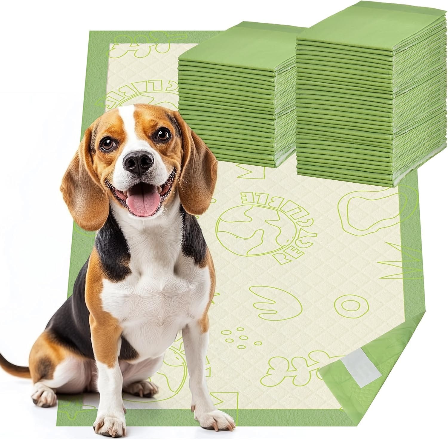 Dog Pee Pads with Adhesive Strips 50Count, 19"X30" Extra Large Disposable Pee Pads for Dogs, Non-Slip Puppy Training Pads for Crate/Cage/Carrier Dog Pee Pads with Adhesive Strips 50Count, 19"X30" Extra Large Disposable Pee Pads for Dogs, Non-Slip Puppy Training Pads for Crate/Cage/Carrier