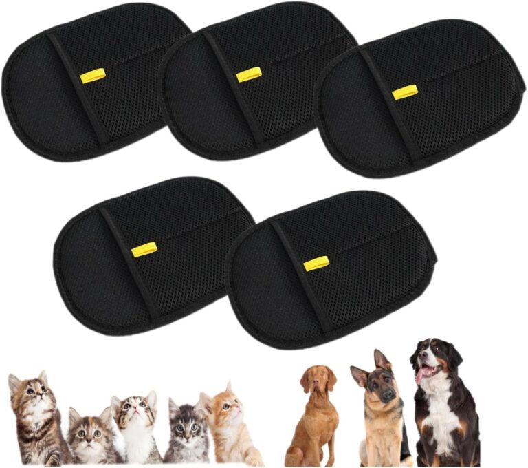 EPMANN 5PCS Electropaw Grooming Glove, Pawthentic Gloves, Electrostatic Gloves Pet Hair, Goalintent Pet Glove, Dual-Sided Efficiency Quick Easily Clean Remover, Reusable for Pets Deshedding