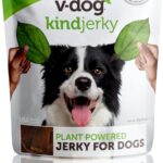 V-dog Kind Jerky - 100% Vegan Jerky Dog Treats - Plant Based Protein and Superfoods - 8 Ounce - All Natural - Made in The USA