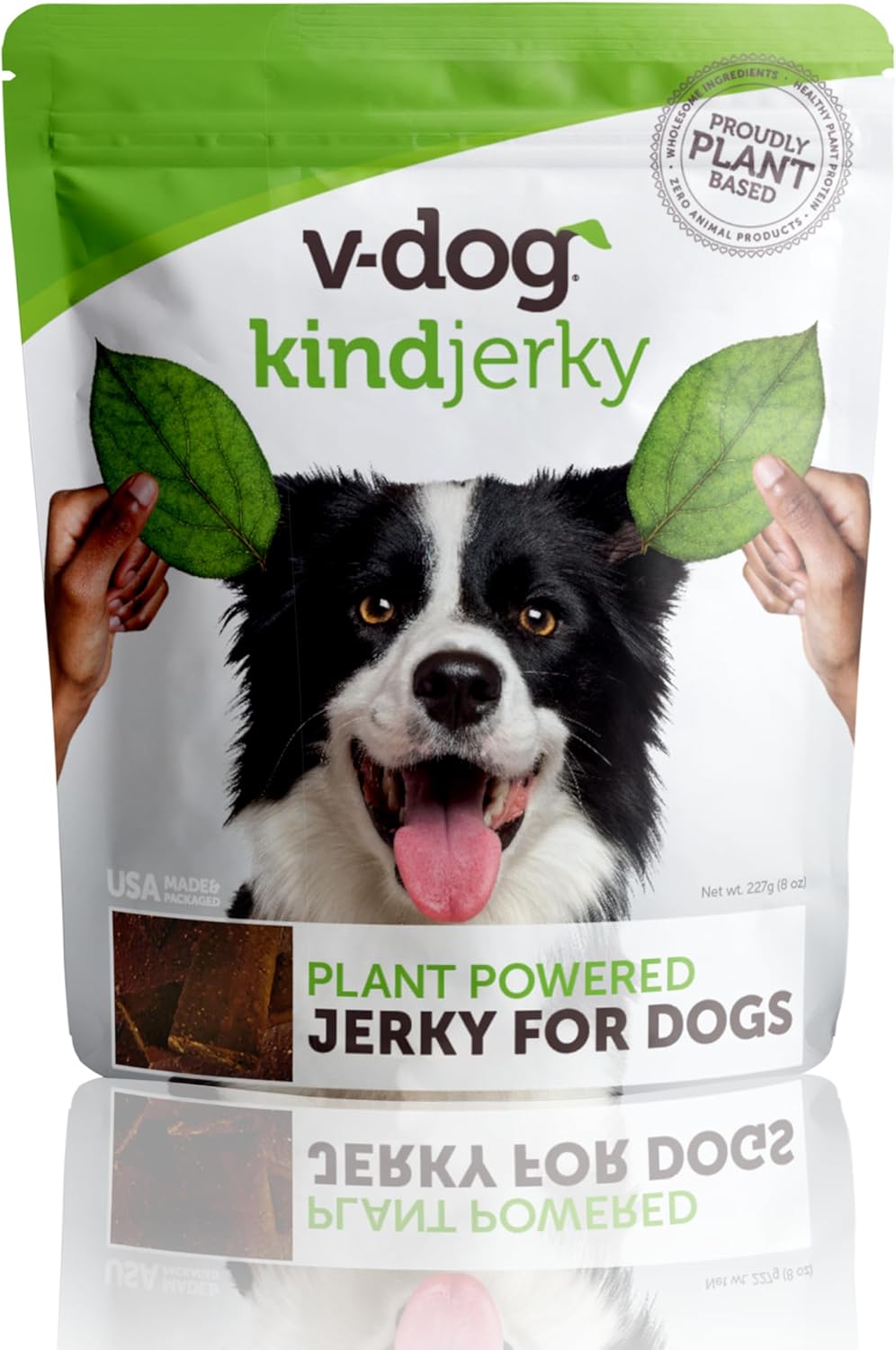 V-dog Kind Jerky - 100% Vegan Jerky Dog Treats - Plant Based Protein and Superfoods - 8 Ounce - All Natural - Made in The USA V-dog Kind Jerky - 100% Vegan Jerky Dog Treats - Plant Based Protein and Superfoods - 8 Ounce - All Natural - Made in The USA