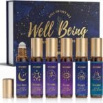 Essential Oils Roll On Set, Natural Aromatherapy Oil Roller for Body, Skin, Massage, Essential Oil Blends - Sweet Dream, Unwind, Breahte, Balance, Focus, Happy, Gifts for Women