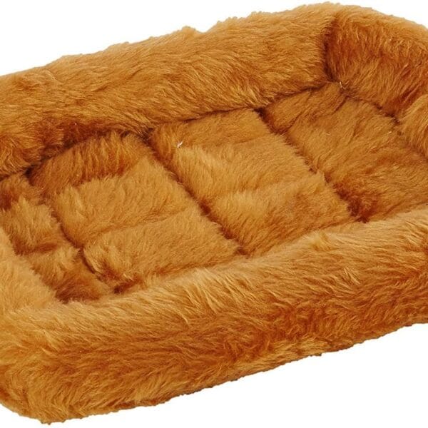 MidWest Homes for Pets QuietTime XXS Dog Bed  Cinnamon Faux Fur Bolster, Ultra-Soft and Machine Washable, Fits 18-Inch Crates and Carriers, for Small Dogs and Cats
