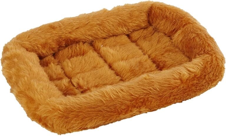 MidWest Homes for Pets QuietTime XXS Dog Bed  Cinnamon Faux Fur Bolster, Ultra-Soft and Machine Washable, Fits 18-Inch Crates and Carriers, for Small Dogs and Cats