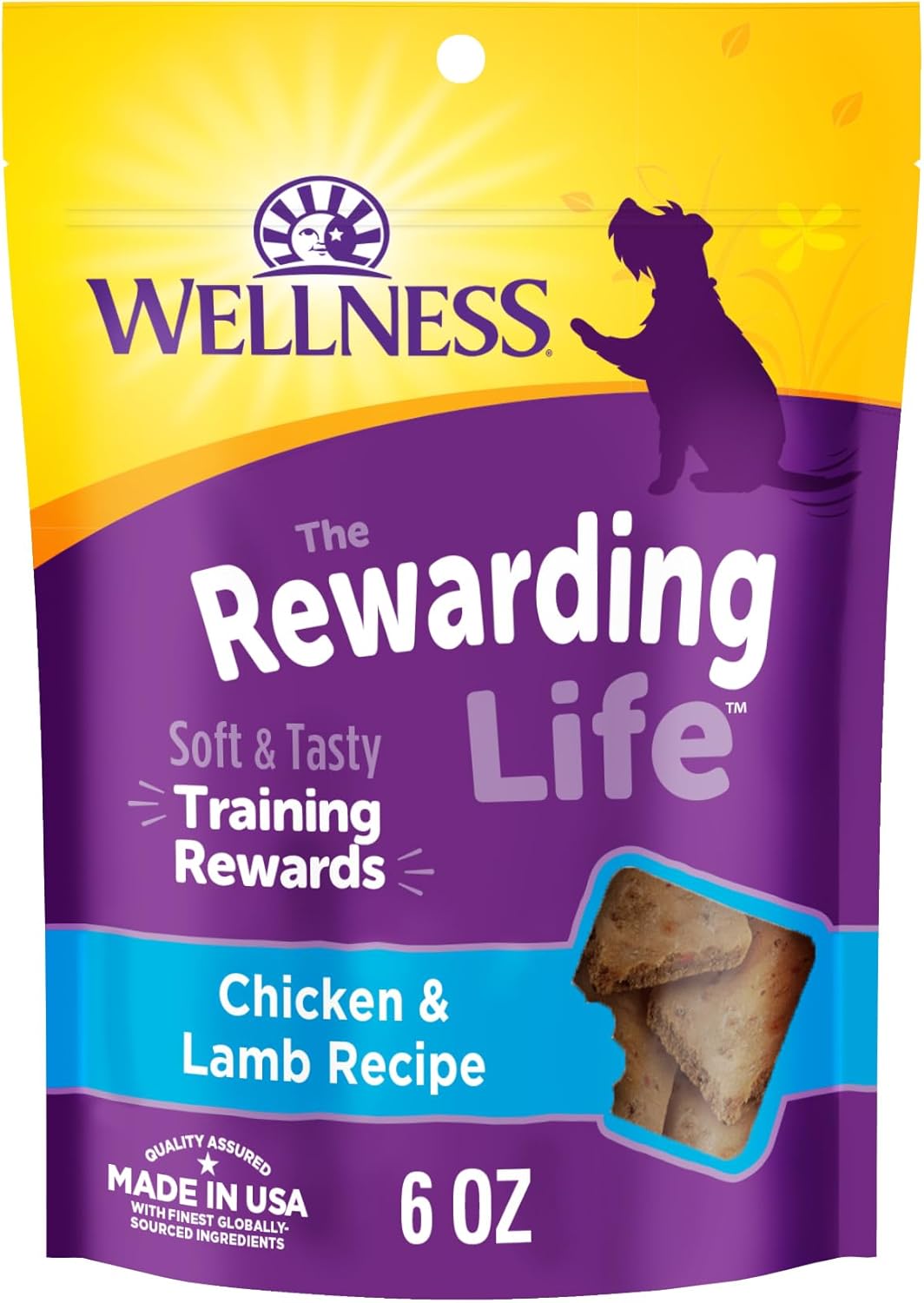 Wellness Rewarding Life Dog Treats, Training Treat, Grain Free, Soft Chicken & Lamb (6 Ounce Bag) Wellness Rewarding Life Dog Treats, Training Treat, Grain Free, Soft Chicken & Lamb (6 Ounce Bag)