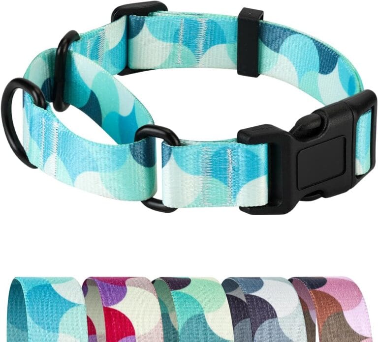 Martingale Dog Collars,Adjustable Soft Nylon Quick Release Buckle,No Pull Training Collar for Large Medium Small Dogs