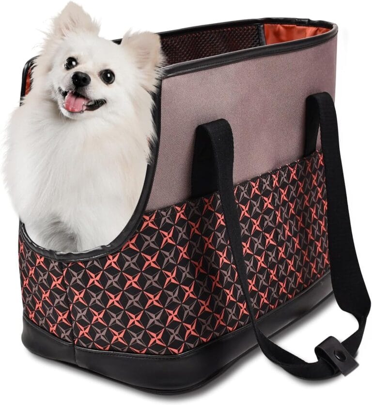 Dog Purse Carrier for Small Dogs, Soft-Sided Tote Bags with Pocket Dog Travel Supplies Portable Dog Sling with Anti-Slip Bottom
