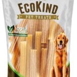 EcoKind Pet Treats Premium Gold Peanut Butter Flavored Churro Chews | All Natural Himalayan Yak Cheese Dog Chew for Small to Large Dogs | Keeps Dogs Busy & Enjoying Indoors & Outdoor Use (5 Sticks)