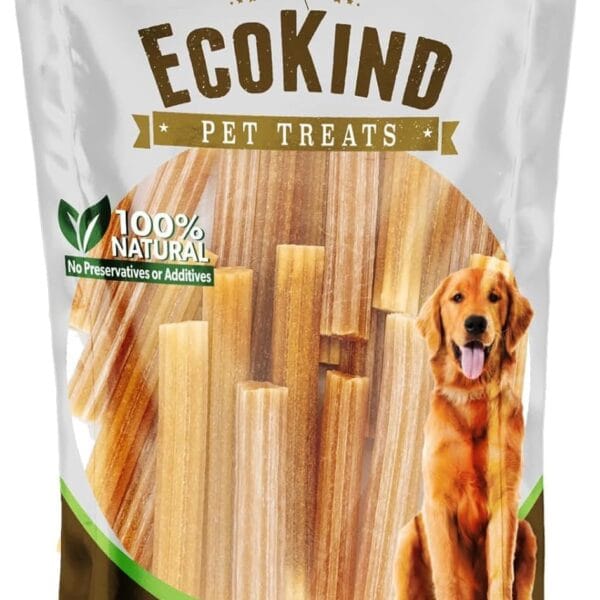 EcoKind Pet Treats Premium Gold Peanut Butter Flavored Churro Chews | All Natural Himalayan Yak Cheese Dog Chew for Small to Large Dogs | Keeps Dogs Busy & Enjoying Indoors & Outdoor Use (5 Sticks)