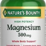Nature's Bounty Magnesium 500 mg Tablets, High Potency Magnesium Supplement for Bone & Muscle Health, Whole Body Support, 200 Count (Pack of 1)