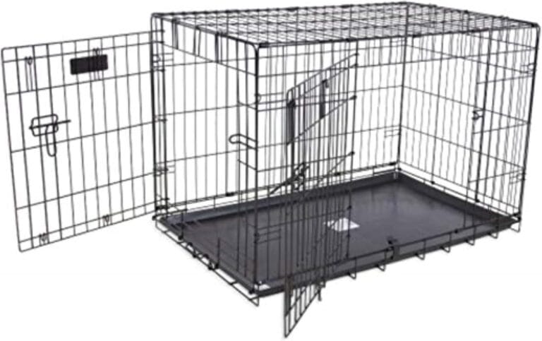Precision Pet Products Two Door Provalue Wire Dog Crate, 42 Inch, For Pets 70-90 lbs, With 5-Point Locking System