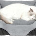 Washable Orthopedic Dog Bed - Soft Calming Pet Cuddler with Anti-Slip Bottom, Durable Plush Puppy Bed for Sleeping and Resting, Small(20"x19"x6")