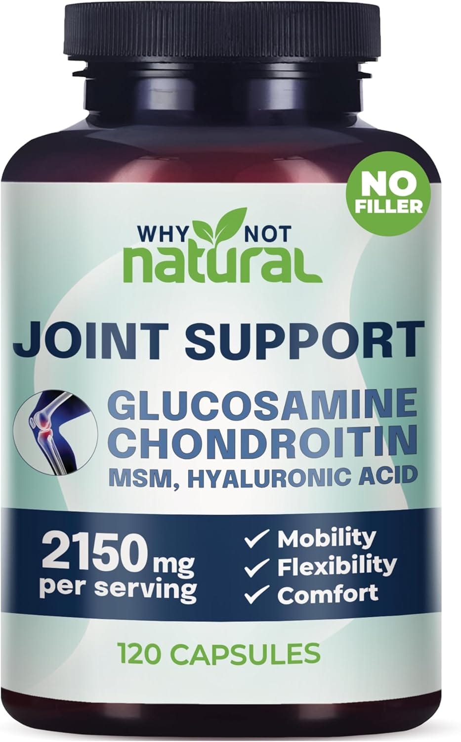 Why Not Natural Glucosamine Chondroitin, MSM, Joint Support Supplements - Knee Pain Joints Health Suppplement Why Not Natural Glucosamine Chondroitin, MSM, Joint Support Supplements - Knee Pain Joints Health Suppplement