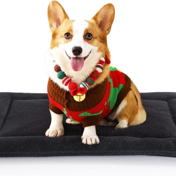 HOMBYS Durable Chew Proof Dog Crate Pad for Aggressive Chewers,Waterproof Indestructible Dog Bed,Machine Washable Pet Mat for Puppy,Black,Small,17x23 in