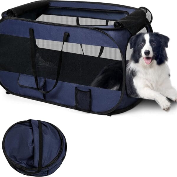 Realife Dog Enclosures Home Outdoor Fashions Portable/Collapsible/fixable, Pop Up Travel Pet Tent, 38" L x 22.5" W x 5.5" HPurple