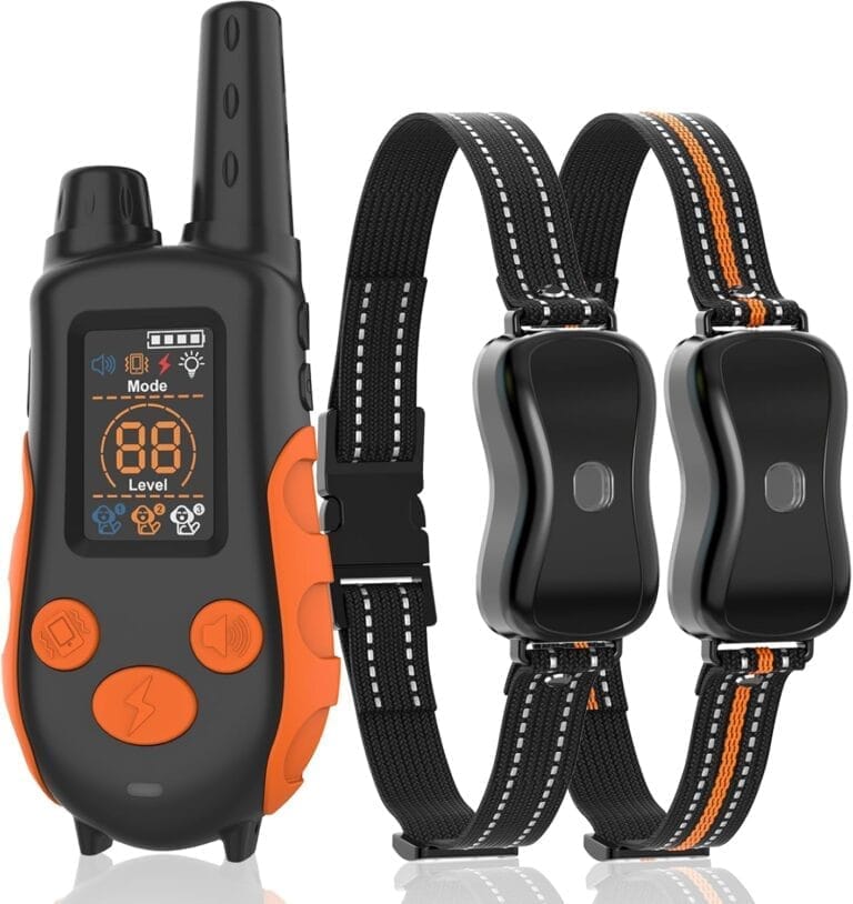 Dog Shock Collar with Remote Control Color Screen - 3300 FT Remote Range, Dog Training Collar with 3 Training Modes, 2 Rechargeable Waterproof E-Collar for Dogs 15-125LBS
