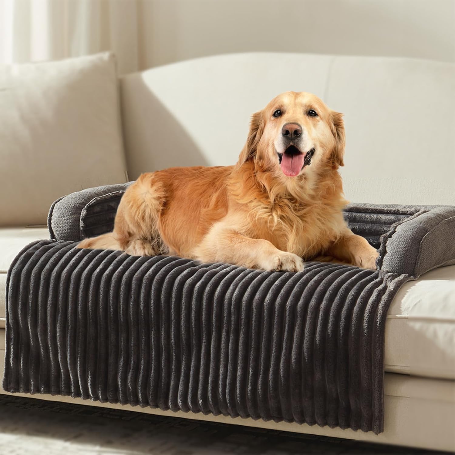 WINDRACING Luxury Dog Couch Bed, Washable Calming Dog Couch Cover, Couch Protector for Dogs, Waterproof Sofa Bed, Pet Bed Mats for Couch, Pet Couch Covers for Sofa (Grey WINDRACING Luxury Dog Couch Bed, Washable Calming Dog Couch Cover, Couch Protector for Dogs, Waterproof Sofa Bed, Pet Bed Mats for Couch, Pet Couch Covers for Sofa (Grey