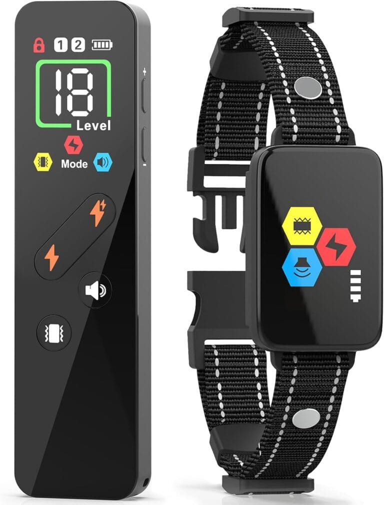 Dog Shock Collar with Remote Control - 4500FT, Dog Training Collar for Small Medium Large Dogs 8-120 lbs, E Collar for Dogs Training with 4 Modes, Dog Correction Collar with Remote, IP67 Waterproof