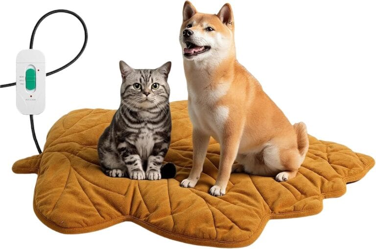 Maple Leaf Shaped Dog Heating pad (47"x36"), Waterproof, Obtained FCC and UL Dual Certification, Adjustable Temperature, Machine Washable,for Indoor/Outdoor, Suitable for Pets of All Ages