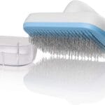Pets First Premium Dog Brush & CAT Brush Self Cleaning Dog Slicker Hair Brush Easy to Clean Best Pet Grooming Brushes Shedding Grooming Tools for Dogs and Cats. Beautiful Gift for The Groomer!