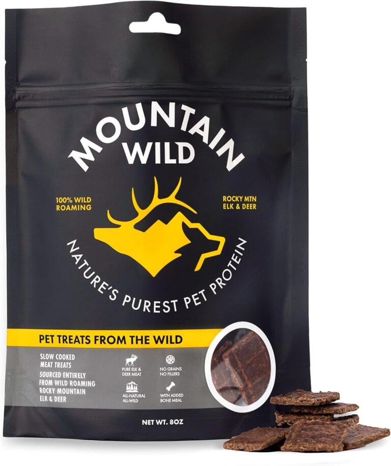 Venison Jerky Training Treats for Dogs  Elk & Deer Meat Protein Dog Treat High-Value Reward  All-Natural, No Fillers, Grain-Free, No Artificial Preservatives  8 oz (1 Pack)