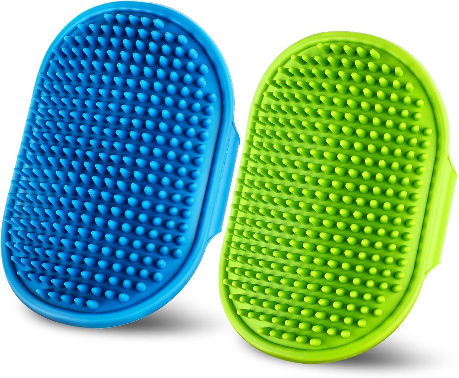 Dog Grooming BrushPet Shampoo Massage Bath Brush Comb with Adjustable Loop Handle for Grooming Short and Long Hair Cats and Dogs, 2pcs(Tapered brush head, Blue+Green) Dog Grooming BrushPet Shampoo Massage Bath Brush Comb with Adjustable Loop Handle for Grooming Short and Long Hair Cats and Dogs, 2pcs(Tapered brush head, Blue+Green)