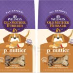 Old Mother Hubbard Wellness P-Nuttier Dog Biscuits, Natural, Training Treats, Peanut Butter Flavor, Small Size, (20 Ounce Bag) (Pack of 2)