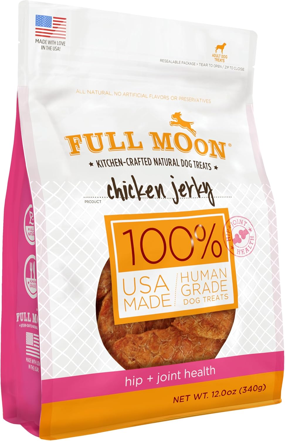 Full Moon Chicken Jerky Healthy All Natural Dog Treats Human Grade For Hip And Joint 12 oz Full Moon Chicken Jerky Healthy All Natural Dog Treats Human Grade For Hip And Joint 12 oz