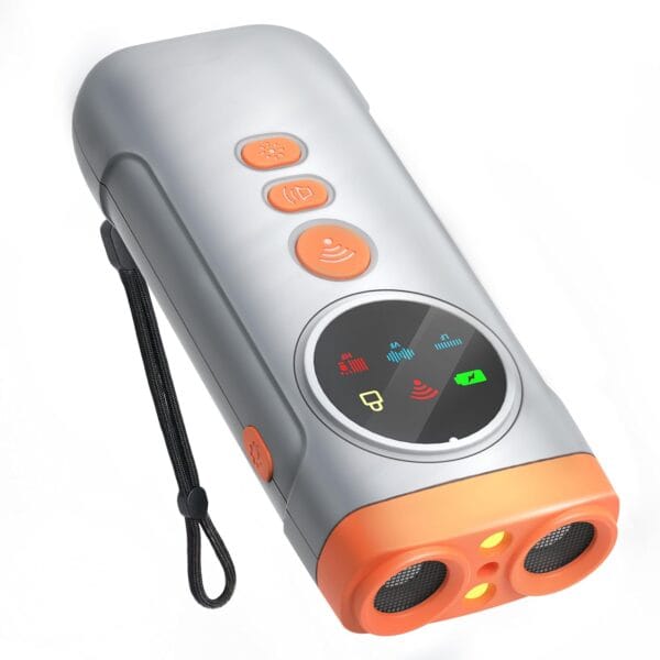 Dog Bark Deterrent Devices, Ultrasonic Bark Deterrents Rechargeable Dogs Barking Silencer with LED Display Screen Long Range in 50FT for Indoor Outdoor Dog Training