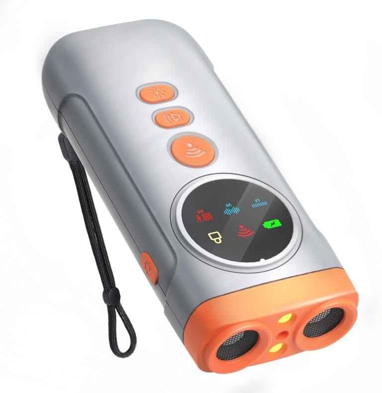 Dog Bark Deterrent Devices, Ultrasonic Bark Deterrents Rechargeable Dogs Barking Silencer with LED Display Screen Long Range in 50FT for Indoor Outdoor Dog Training