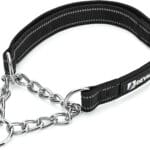 Martingale Collar for Dogs Large Breed, Adjustable Reflective Stainless Steel Chain Collar with Comfortable Soft Padded for Training Dogs