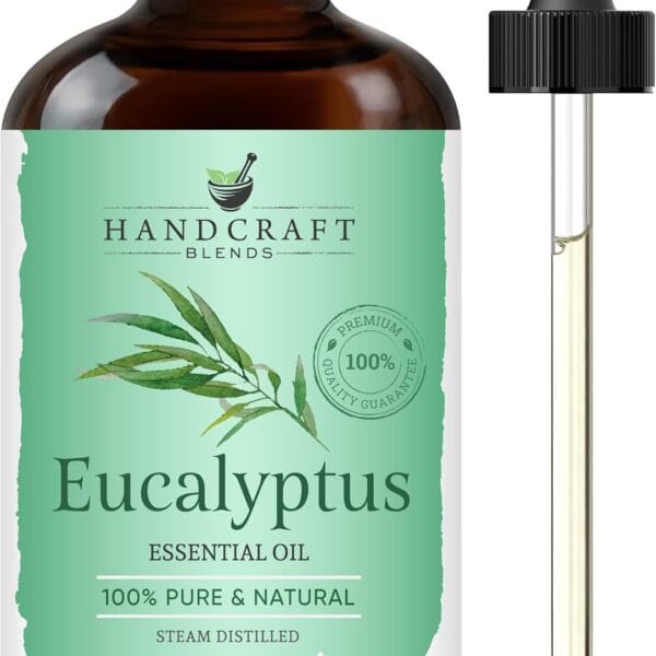Handcraft Blends Eucalyptus Essential Oil  Huge 4 Fl Oz  100% Pure and Natural  Premium Grade Essential Oil for Diffuser and Aromatherapy, Skin, Massage, Candle and Soap Making Fragrance