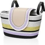 Handmade Bike Basket Front, Woven Bicycle Baskets for Adult Bikes, Rustic Detachable Handlebar Basket with Lid, Adjustable Leather Straps