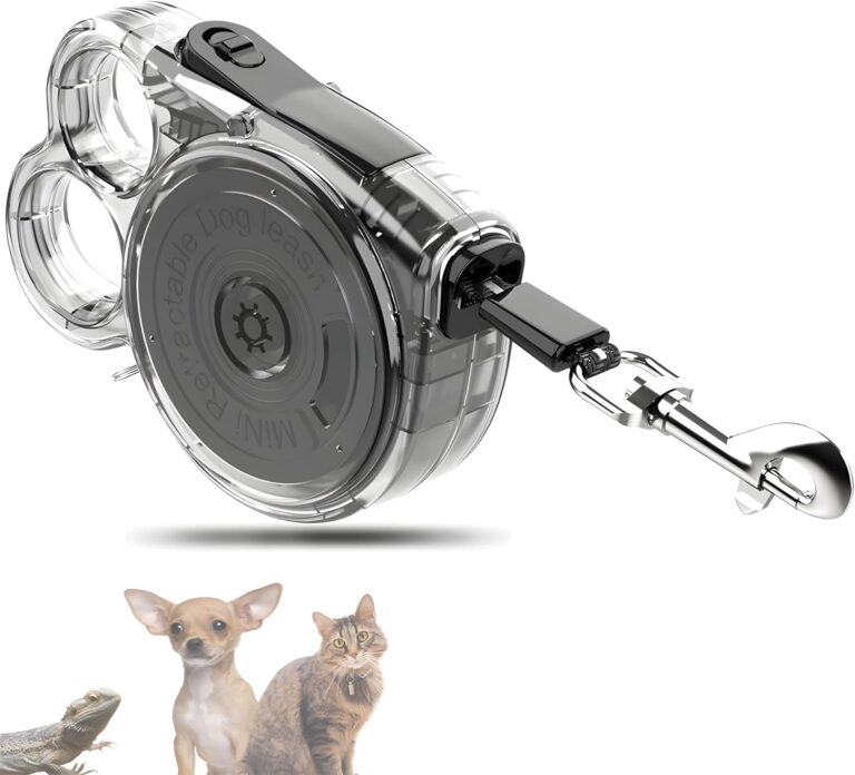 10ft Tangle-Free Retractable Dog Leash with Manual Brake & Transparent Shell, for Small Dogs, Lightweight and Easy Use for Kids and Women