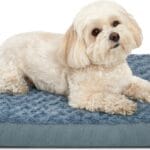Orthopedic Dog Beds for Crate with Removable Washable Cover Egg-Crate Foam Pet Pad Mat with Anti-Slip Bottom,Waterproof Dog Beds Small Sized20x16 Inch