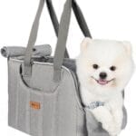 Dog Purse Carrier for Small Dogs Cats Rabbits Up to 13lbs, Lightweight Pet Sling Carriers with Crossbody Strap, Portable Puppy Soft Sided Tote Bag Carrier for Vet,Hiking,Travel Gray