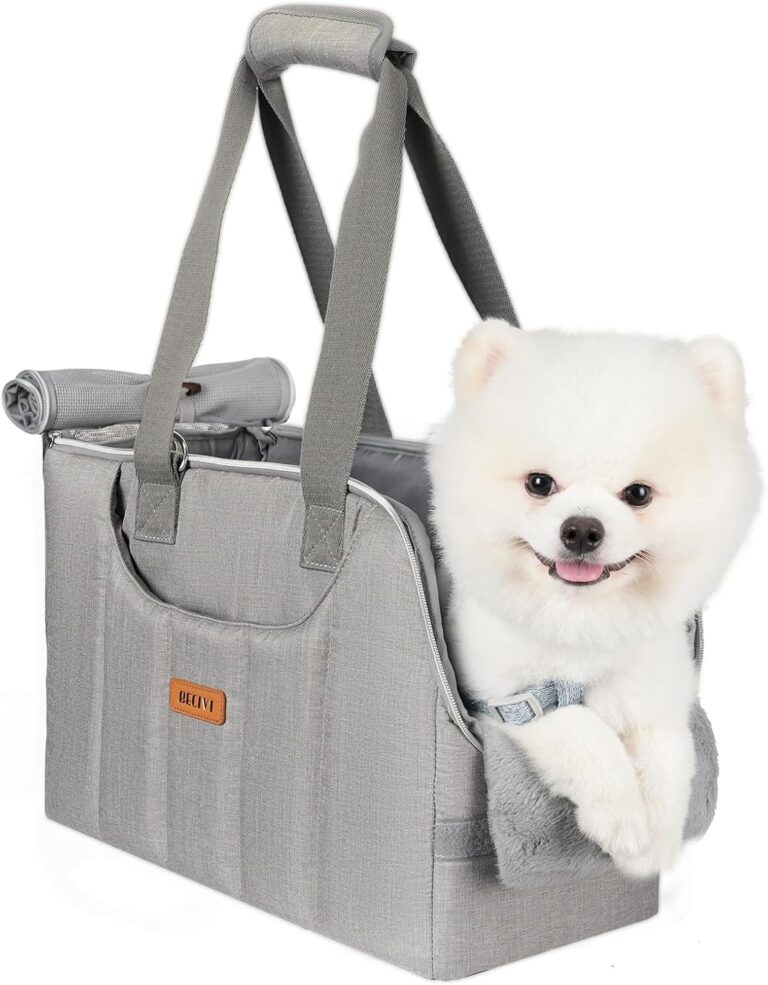 Dog Purse Carrier for Small Dogs Cats Rabbits Up to 13lbs, Lightweight Pet Sling Carriers with Crossbody Strap, Portable Puppy Soft Sided Tote Bag Carrier for Vet,Hiking,Travel Gray