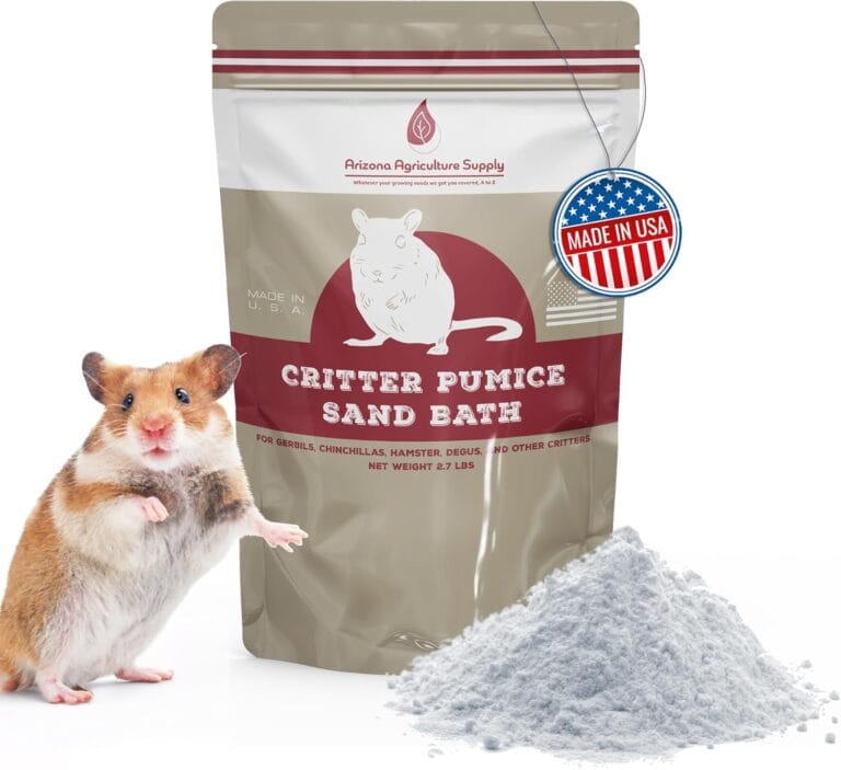Natural Critter Dust Bath (2.7 lbs)  Crystalline Silica-Free  Made in USA  Perfect for Hamsters, Chinchillas, Gerbils, Chickens, and More
