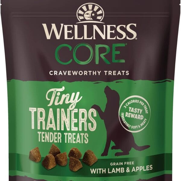 Wellness CORE Tiny Trainers Dog Treats, Natural, Training Treat, Grain Free, Lamb & Apple (6 Ounce Bag)