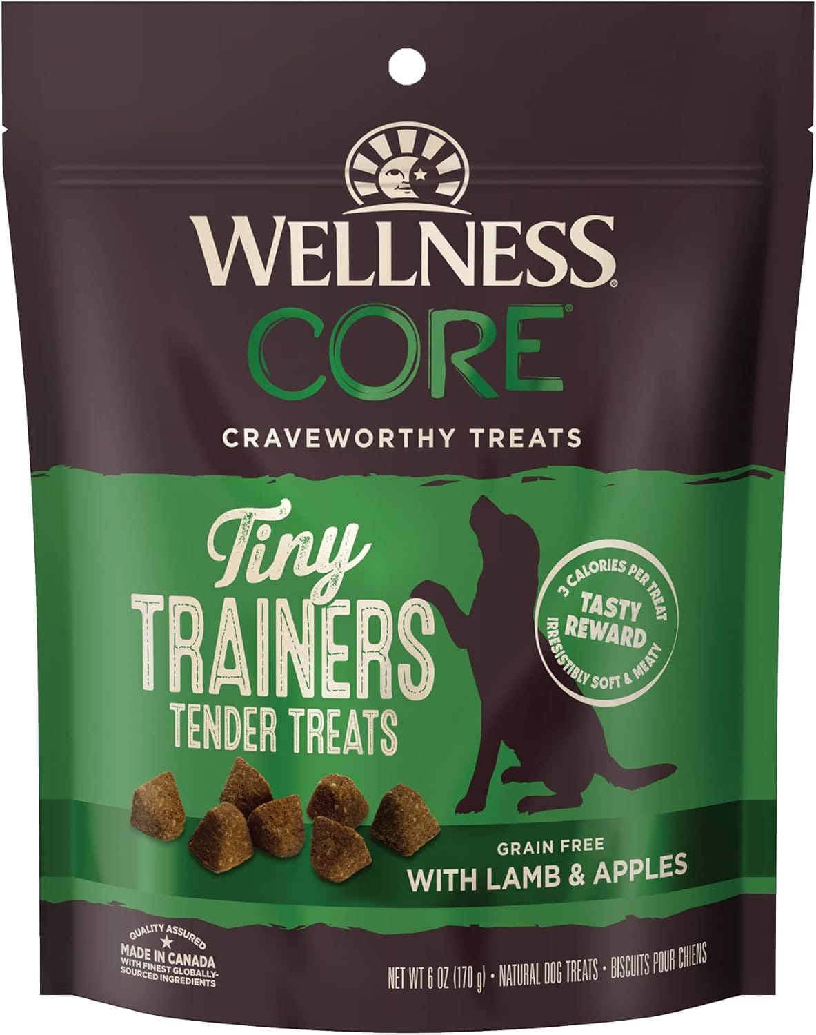 Wellness CORE Tiny Trainers Dog Treats, Natural, Training Treat, Grain Free, Lamb & Apple (6 Ounce Bag) Wellness CORE Tiny Trainers Dog Treats, Natural, Training Treat, Grain Free, Lamb & Apple (6 Ounce Bag)