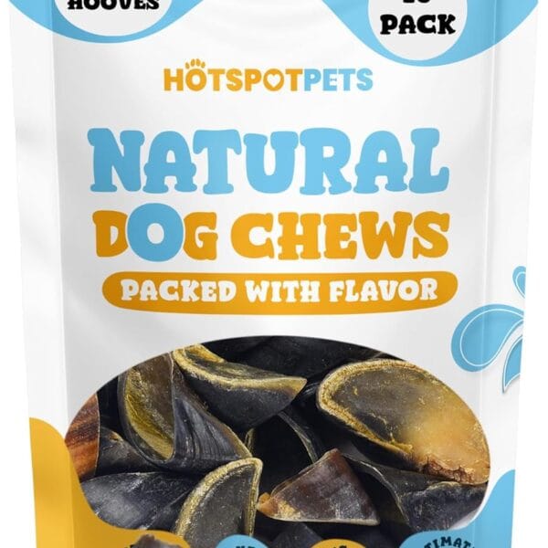 Full-Size Cow Hooves for Dogs | (10 Pack) All-Natural Long Lasting Dog Chews | Made from Grass Fed Cattle | Tasty Treat for Oral Hygiene | Fantastic Alternative for Rawhide and Bully Sticks