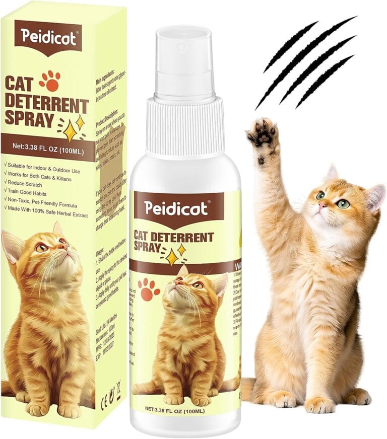 Cat Deterrent Spray, Effective Pet Spray for Anti Cats Scratch Furniture, Curtain, Sofa and Plant, Cat Scratch Deterrent Aid for Pet Behavior Training(3.38oz)