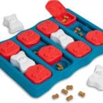 Outward Hound by Nina Ottosson Dog Brick Treat Puzzle Enrichment Toy, Level 2 Intermediate Game, Blue