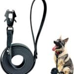 Heavy Duty Waterproof Dog Leash - Large Scissor Frog Quick Release Clasp, PVC Rubber Coated Nylon Training Lead for Large and X-Large Dogs, Odor Free, Durable, Easy to Clean, Nonslip Grip, Secure Hold