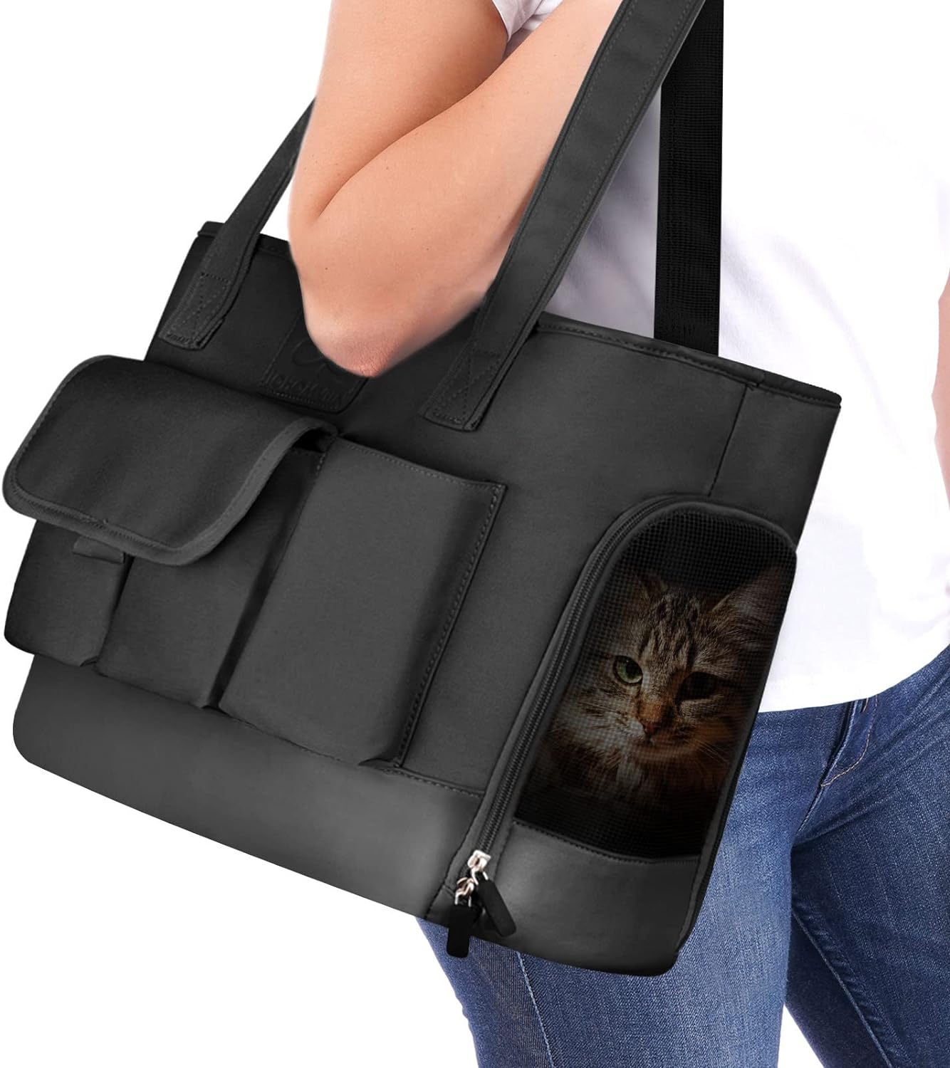 Cat Carrier, Dog Carrier, Pet Carrier, Foldable Waterproof Premium PU Leather Oxford Cloth Dog Purse, Portable Bag Carrier for Small to Medium Cat and Small Dog, Airline Approved Soft-Sided Carrier Cat Carrier, Dog Carrier, Pet Carrier, Foldable Waterproof Premium PU Leather Oxford Cloth Dog Purse, Portable Bag Carrier for Small to Medium Cat and Small Dog, Airline Approved Soft-Sided Carrier