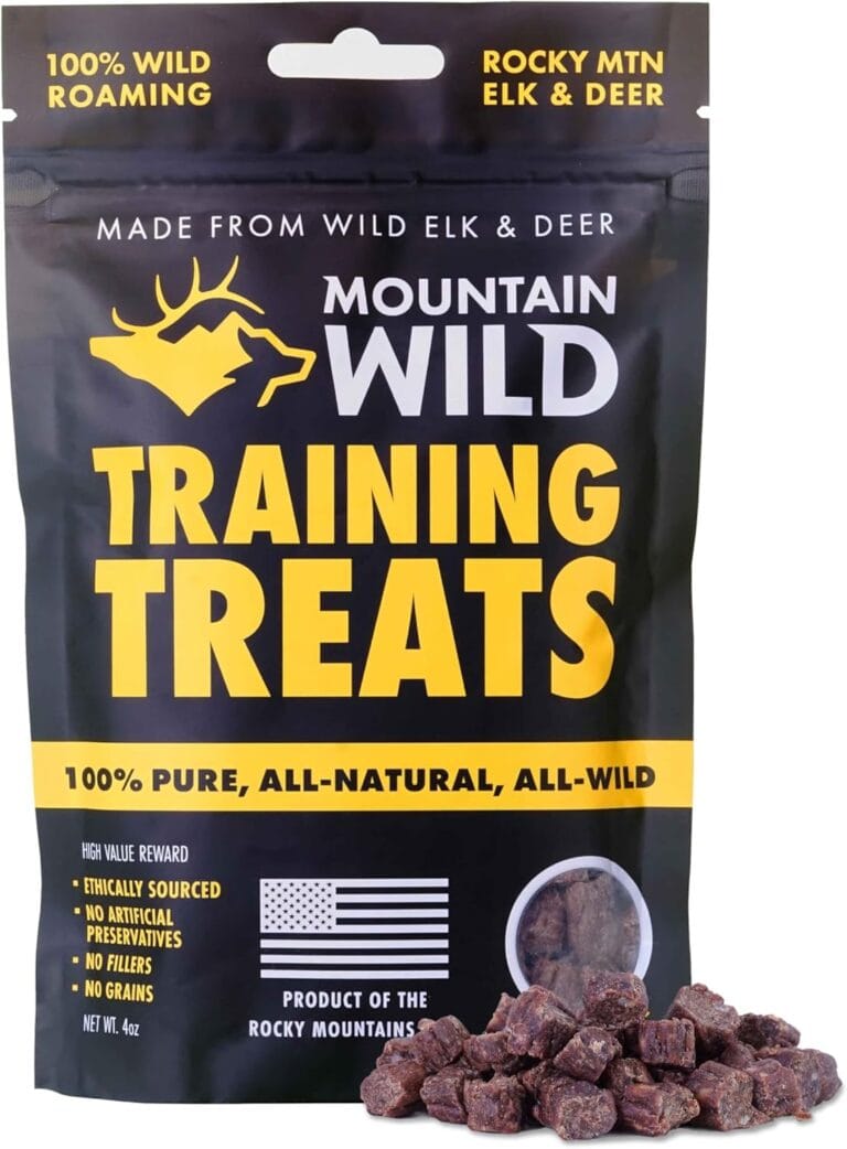 Training Treats for Dogs & Puppies  Elk & Venison Protein Puppy & Dog Treat  High Value, All-Natural, No Fillers, Grain-Free, No Artificial Preservatives  4oz, 1 Bag